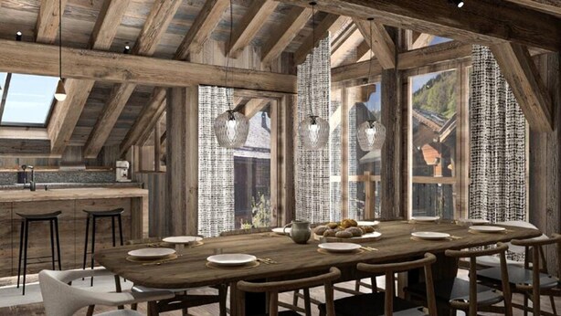 Dining - Chalet in Le Raffort With Pool & Sauna (Les Allues)