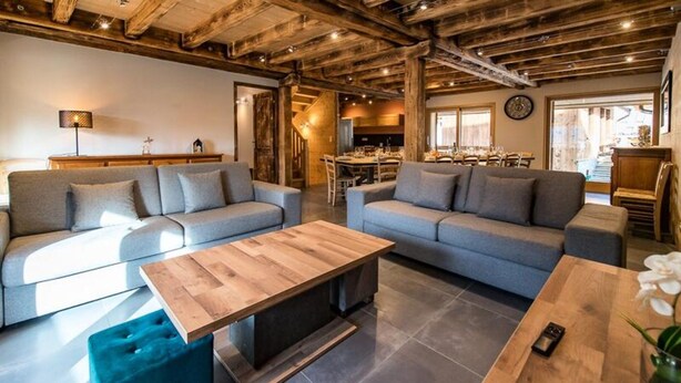 Living area - Chalet in Saint Sorlin With Jacuzzi (Saint-Sorlin-d'Arves)