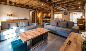 Living area - Chalet in Saint Sorlin With Jacuzzi (Saint-Sorlin-d'Arves)