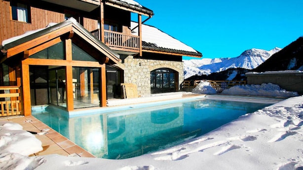 Piscine extérieure, piscine chauffée