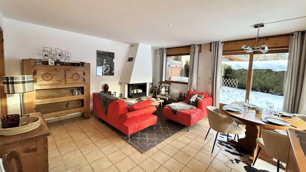 Living area - Apartment in Megeve Near Jaillet Ski Lift (Demi-Quartier)