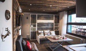 Living area - Studio With Slope View - Heart of the Resort (Les Gets)
