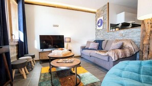 Living area - Marmotte 3 - South-facing Apartment Facing the Chairlift (Bonneval-sur-Arc)