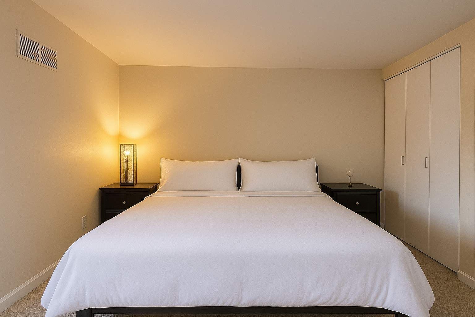 Desk, iron/ironing board, WiFi, bed sheets