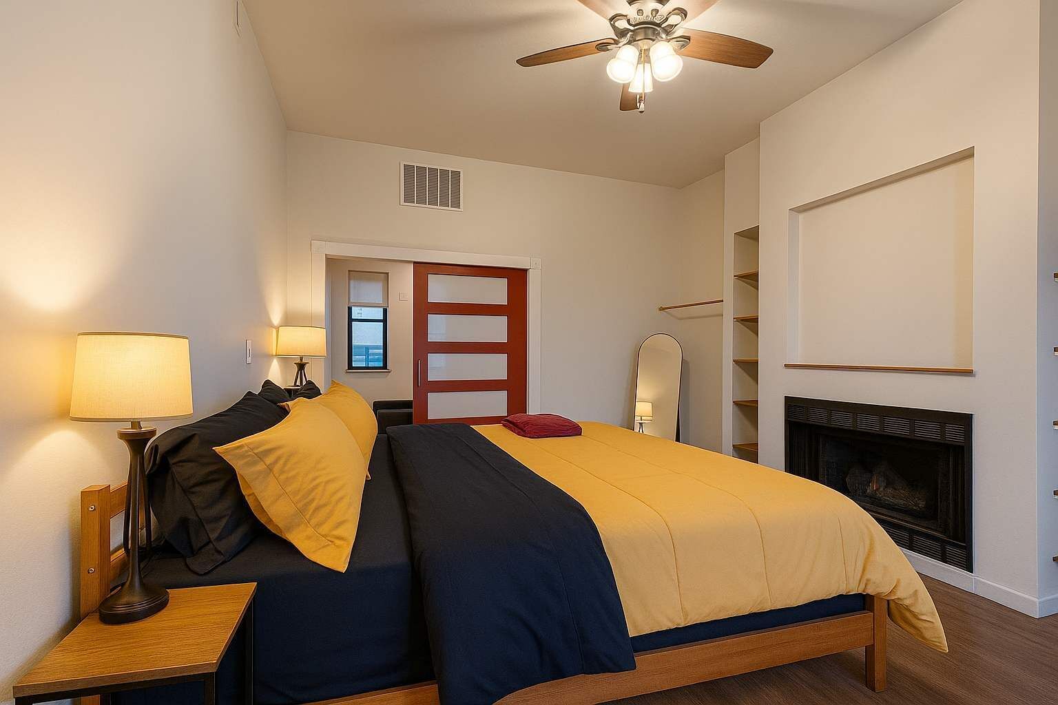 Desk, iron/ironing board, WiFi, bed sheets