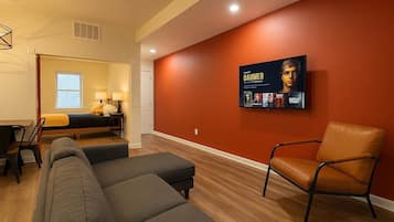 TV, fireplace, offices