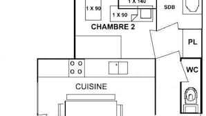 Floor plan - Apartment in Beaufortain With Mountain View (Hauteluce)