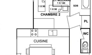 Floor plan - Apartment in Beaufortain With Mountain View (Hauteluce)