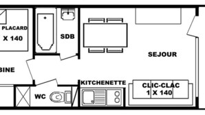 Floor plan - Apartment in Mont Bisanne Near Ski Slopes (Hauteluce)