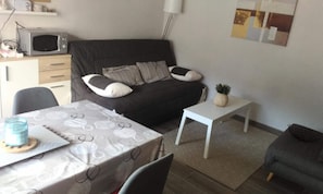 Living area - Apartment in Les Carroz With Mountain View (Araches-la-Frasse)