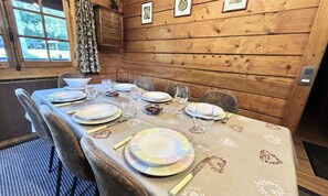 Dining - 4-room Chalet + Cabin, Sleeps 6 to 8, Megeve (Megeve)
