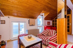 Apartment | Living room - Apartment and Room Cicko - One Bedroom Apartment With Terrace and Sea View (Dubrovnik)