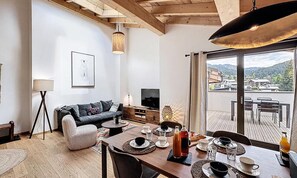 Living area - Caladon - Apartment - 4/5 People - Close to the Center (Les Gets)