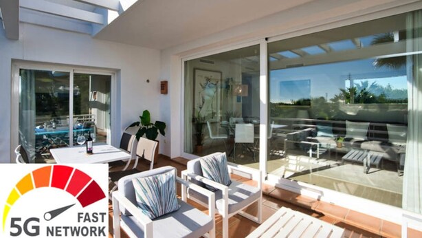 Outdoor dining - Apartment in Casares With Crystal Lagoon (Casares)