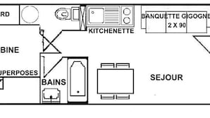 Floor plan - Apartment in Beaufortain Near Ski Slopes (Hauteluce)