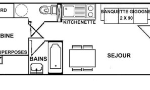 Floor plan - Apartment in Beaufortain Near Ski Slopes (Hauteluce)