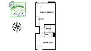Floor plan - Apartment in Servages With Ski-in Access (Araches-la-Frasse)