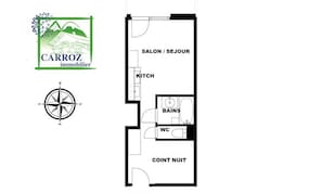Floor plan - Apartment in Servages With Ski-in Access (Araches-la-Frasse)