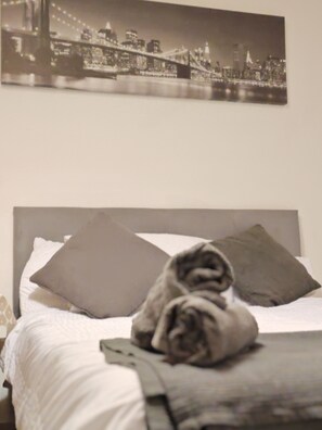 2 habitaciones, tabla de planchar con plancha, wifi y ropa de cama