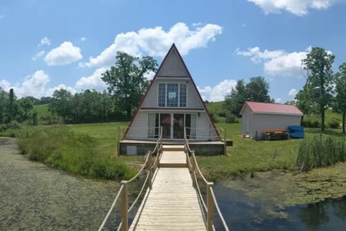 Cozy Waterfront A-Frame Cabin