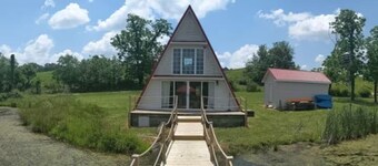 Cozy Waterfront A-Frame Cabin