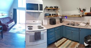 Microwave, oven, stovetop, paper towels