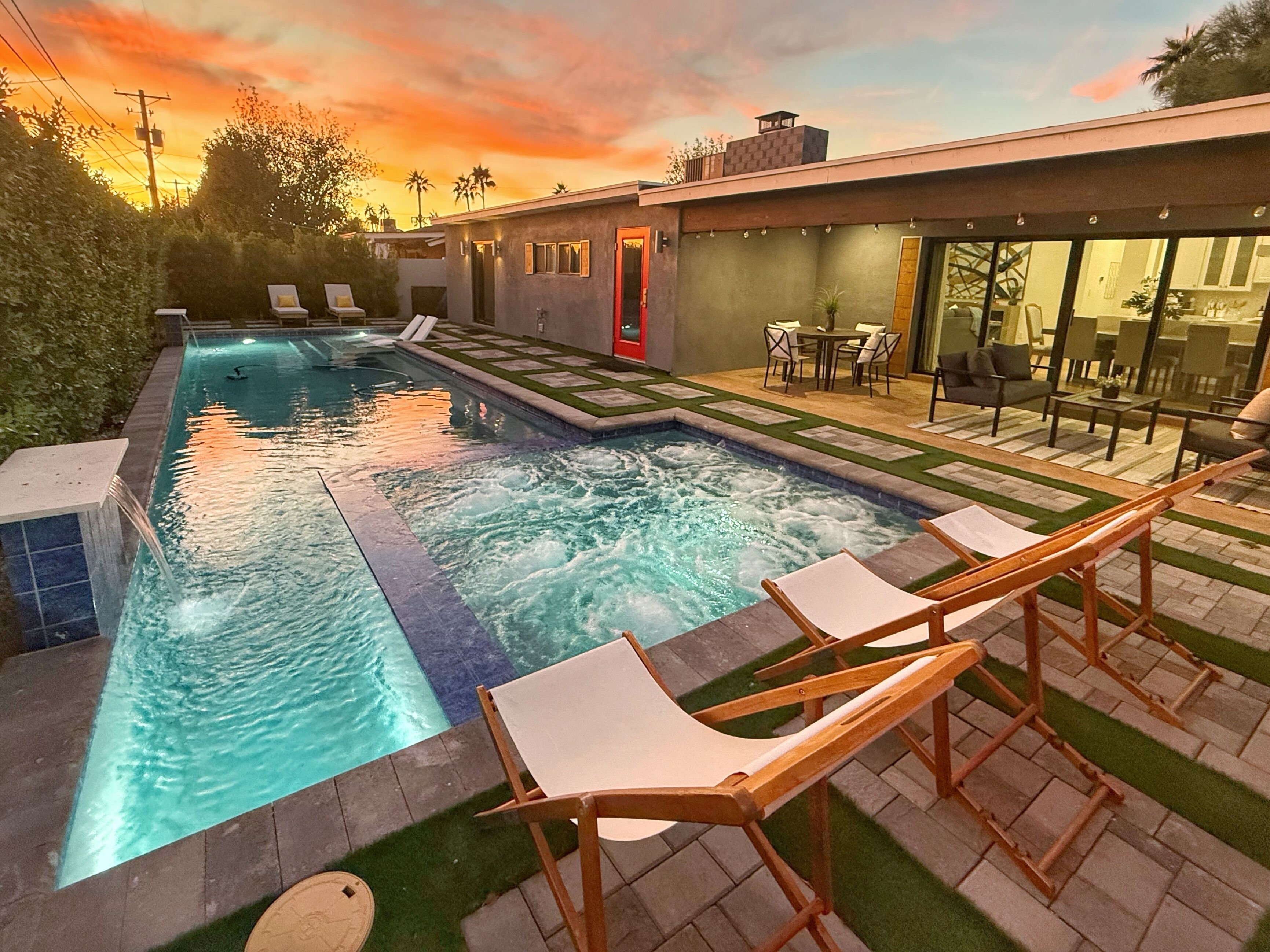 屋外プール、温水プール