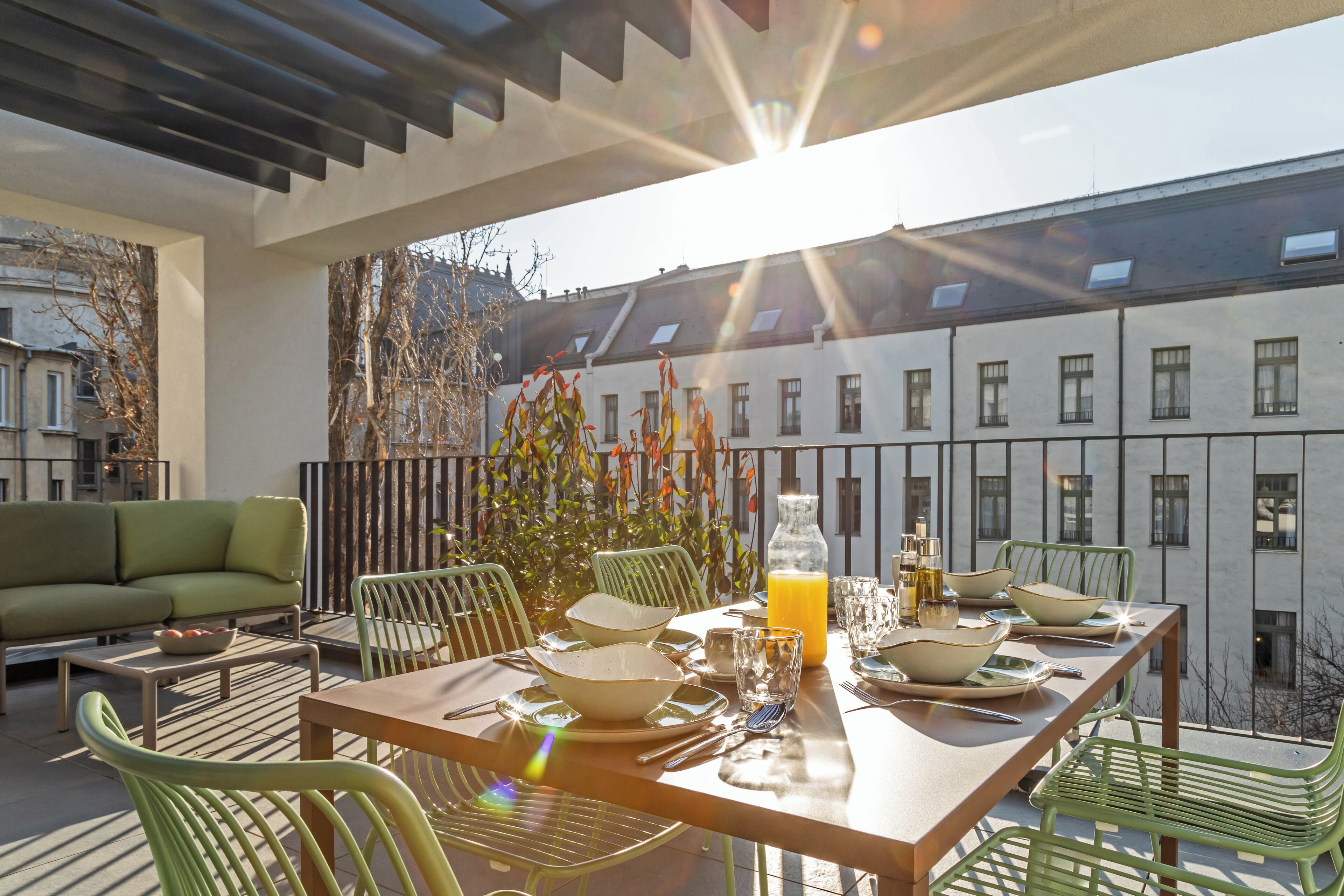 Apartamento, 2 quartos, vista para a cidade | Terraço/pátio