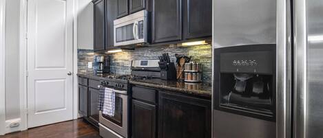 Microwave, oven, stovetop, dishwasher