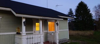 Charming 1-bedroom bungalow in Tervola,45 Min +- to Santa,Sauna included.