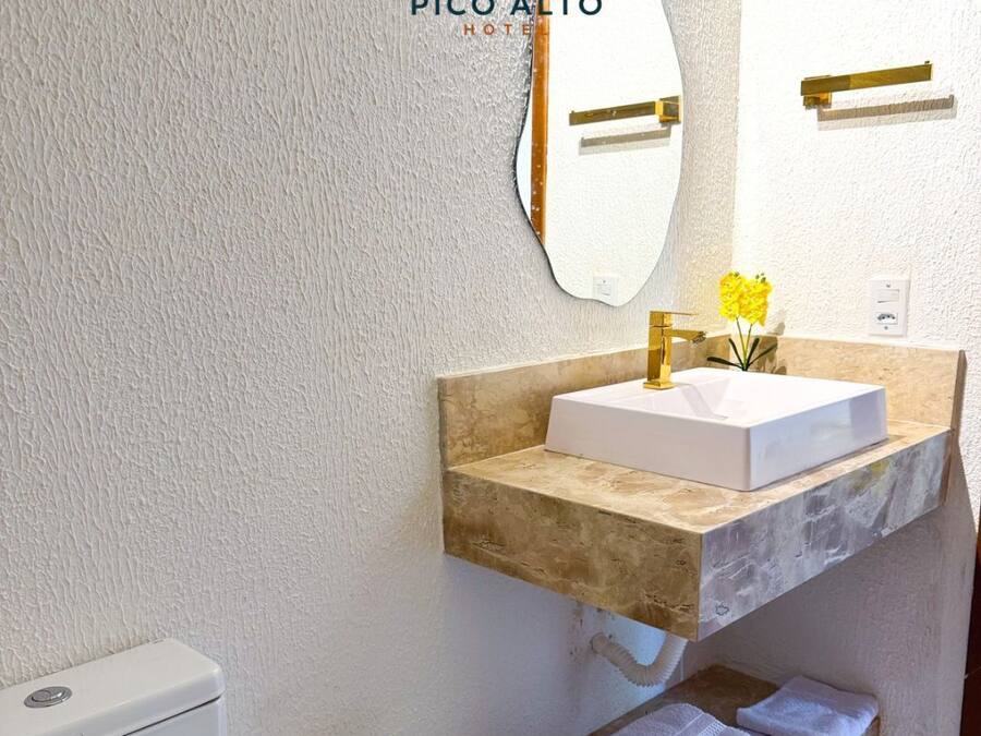 Shower, towels, toilet paper