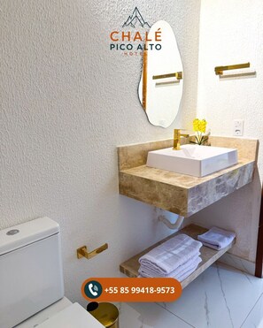 Shower, towels, toilet paper