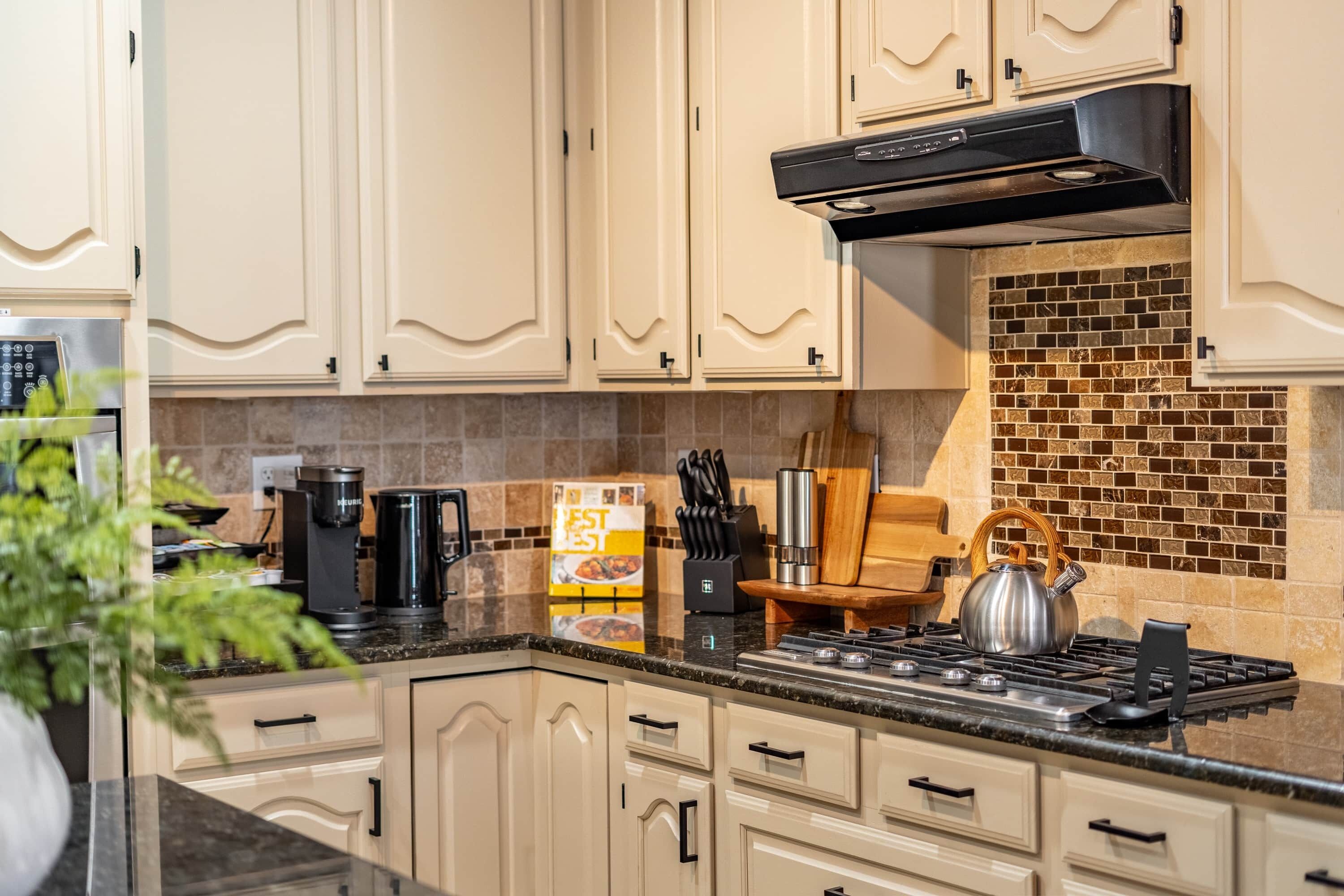 Fridge, stovetop