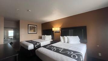 Double Room, 2 Queen Beds, Non Smoking | Desk, laptop workspace, iron/ironing board, free WiFi