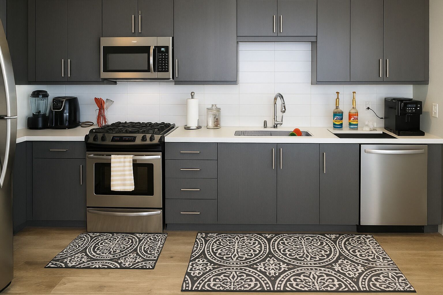 Microwave, oven, stovetop, dishwasher