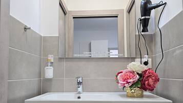 Dusche, Haartrockner, Bidet, HandtĂŒcher