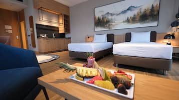 Grand Twin kamer | Een minibar, geluiddichte muren, gratis wifi, beddengoed