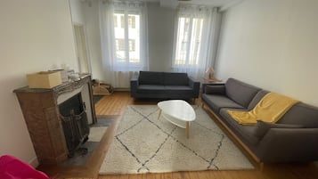 Televisión, chimenea