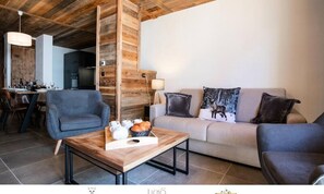 Living area - Marmotte 4 - New Apartment Opposite the Chairlift (Bonneval-sur-Arc)