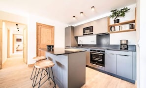 Fridge, microwave, oven, dishwasher - Apartment in Nyon With Mountain Views (Morzine)