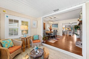 House (3 Bedrooms) | Living area | 40-inch TV with cable channels - 1280 S Atlantic Ave (Cocoa Beach)