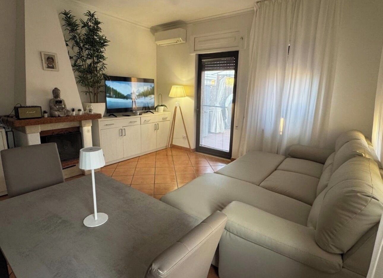TV, caminetto