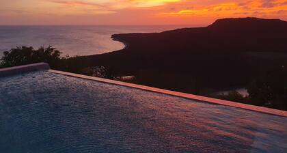 Boutique Hilltop Studio with Stunning Sea & Salt Pond Views - Flamingos!