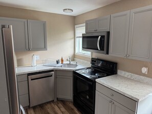 Microwave, oven, stovetop, dishwasher