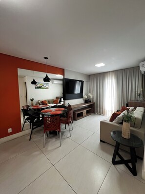 Living area - Bicalho Flat beachfront - Ponta Negra Beach (Natal)