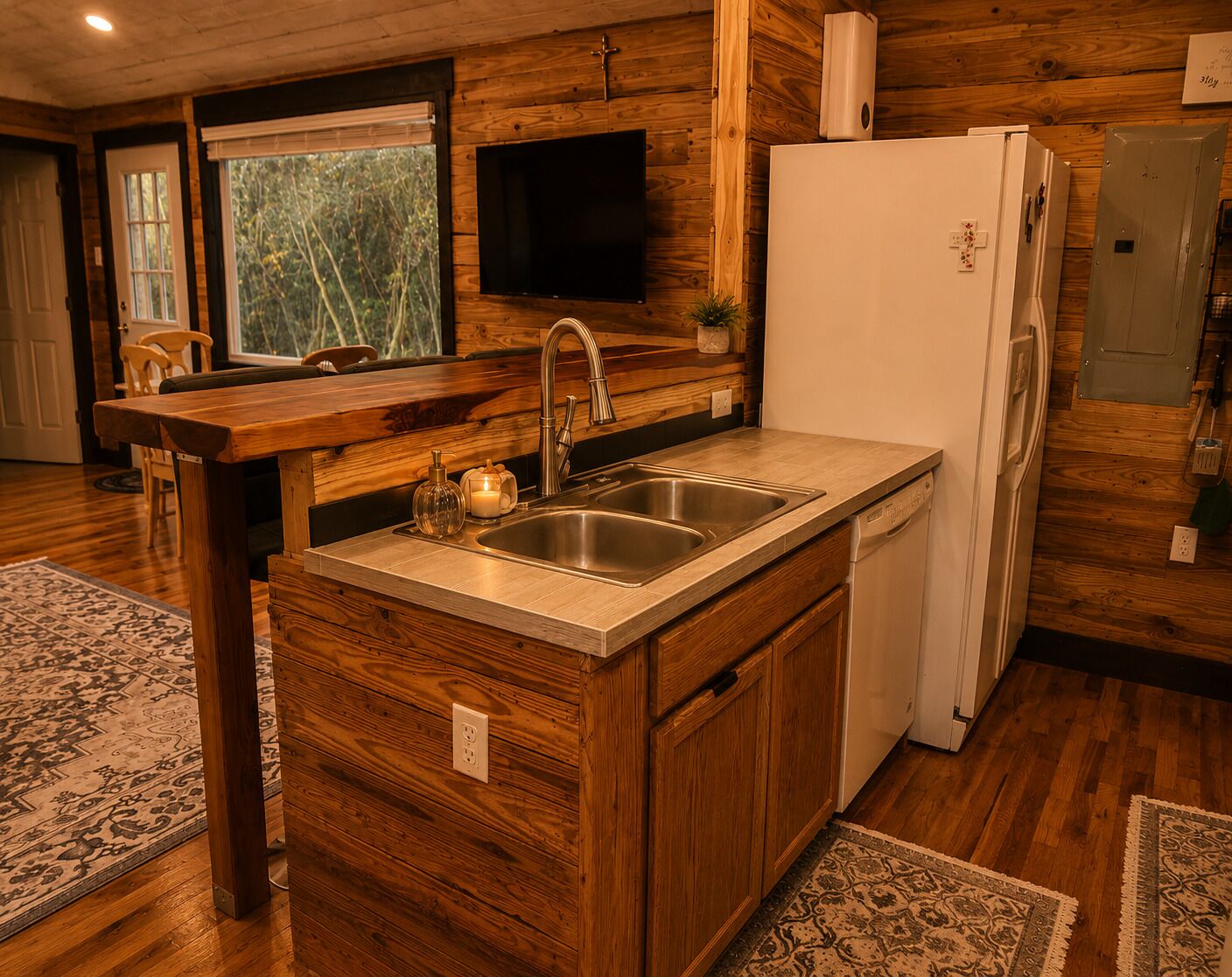 Microwave, oven, stovetop, dishwasher