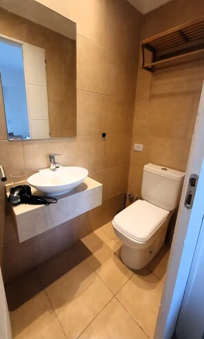 Ducha, bidé, toallas y jabón