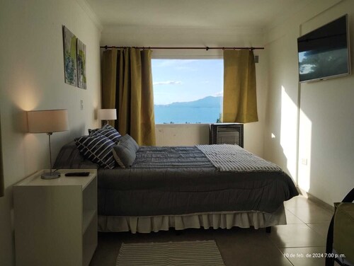 Centrally located studio with beautiful lake view.