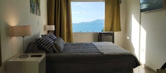 Centrally located studio with beautiful lake view.