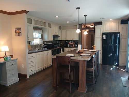 Lots of open and private space for the family and pets